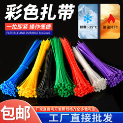 National Standard Colored Nylon Cable Ties Red Green Blue Yellow Plastic Rope Binding Straps Strong Fixing Buckle