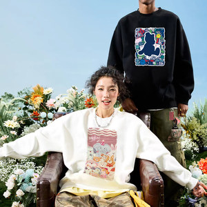 
Mianmian Impression 400G heavyweight high-quality couple sweatshirt 2025 autumn and winter same style round neck pullover for men and women