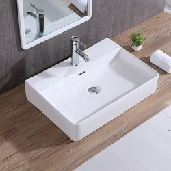 Countertop Basin, Household Washbasin, Balcony Washbasin, Mini Basin, Square Washbasin, Bathroom Simple Ceramic Basin