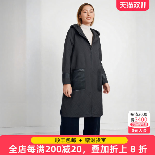 Fat Mrs. Plus Size Women's Winter New Product Mid-Length Loose Hooded Patch Pocket Fashion Down Jacket 521405010