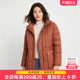Fat Mrs. Plus Size Women's Trendy Winter New Product Orange Hooded Lightweight Slim Medium Long Down Jacket 720404810