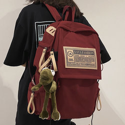 Schoolbags for Female Junior High School Students, High School Students, and College Students, Red Backpacks, Men's Travel Bags, New Style Backpacks, Good-Looking