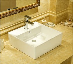 Countertop Basin Square Shape Various Sizes Hotel Washbasin Deep Basin Art Basin Balcony Ceramic Washbasin