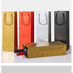 High-End Red Wine Cigarette Handbag 2-Pack Packaging Bag Red Wine Bottle Paper Bag Single and Double Wine Gift Bag