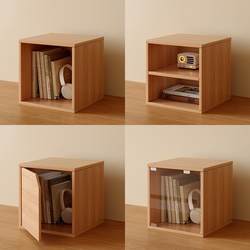 Desktop Small Cabinet Storage Cabinet Free Combination Grid Cabinet Desk Bookshelf with Cabinet Door Bookcase Low Cabinet Storage Organizer