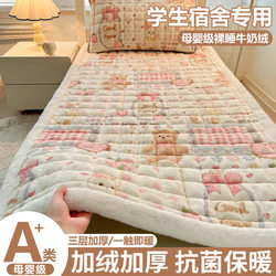 2025 New Milk Velvet Quilted Mattress for Student Dormitory, Fleece-Lined Mattress, Fleece-Lined Warm Nap Mat, Foldable