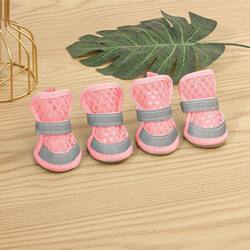 Dog Shoes for Spring and Summer, Soft-Soled Shoe Covers for Small Dogs Like Teddy, Bichon, and Pomeranian, Breathable and Non-Slip Pet Supplies