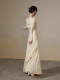 ONMOON Autumn and winter irregular velvet a-line skirt 2024 new versatile draped warm long skirt for women