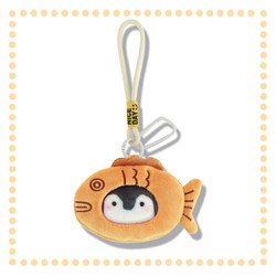 Taiyaki Penguin Earphone Case Miu Series Pendant Mini Keychain Brown Plush Storage Bag