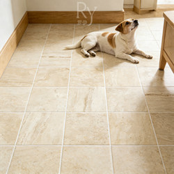 Retro Travertine Rock Pattern 30X30 Full Ceramic Tiles for Kitchen, Bathroom, Balcony, Entrance, Garden, Shop, Non-Slip Floor Tiles