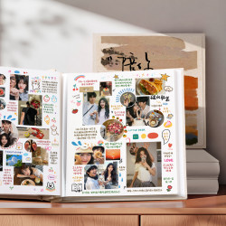 DIY Self-Adhesive Laminated Small Photo Album, Commemorative Album, Couple Photo Storage, 6inch Six-Photo Album, Large Capacity
