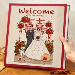 Wedding Photo Album, Commemorative Album, Large-Capacity Couple Photo Storage Album, 6inch Photo Storage Album, 5inch Insert Mixed Photo Album