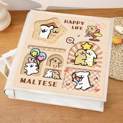 Full Vertical 3-Inch 4-Photo Instant Photo Album for Couples, Large-Capacity Commemorative Album with Insert Pages, 5inch 6inch Photo Storage for Family