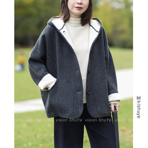 
Shuye 2025 Autumn and Winter New Style Korean Style Casual Loose Large Size Medium Long Knitted Sweater Cardigan Jacket for Women