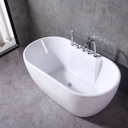 Household Acrylic Small Apartment Bathtub Independent Movable Hotel Constant Temperature Adult Seamless Integrated Chaise Bathtub