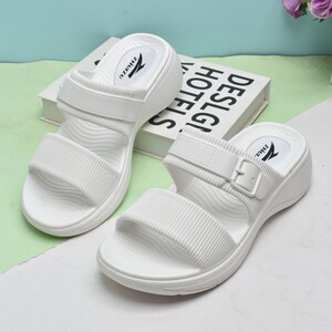 
Summer thick-soled wedge-slope women's sandals plastic two-stand-slip anti-slip soft sole comfortable waterproof versatile women's shoes slippers