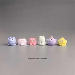 When You'Re Bored, Set up a Few Colorful Little Plush Monsters for Cute and Therapeutic Decoration on Your Computer Desktop, Japanese-Style Work Station, or Office Desk