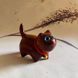 Wooden Carved Cat Ornaments, Cute Kittens, Handmade Solid Wood Carvings, Desktop Decorations, Birthday Gifts for Friends and Girlfriends