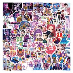 Demon Slayer K-Pop Music Trio Anime Stickers K-Pop Demon Hunter Graffiti Stickers DIY Decorative Stickers