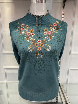 Middle-aged and elderly mothers' knitted woolen sweaters