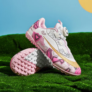 
Ronaldo Assassin Girls Magic Buckle Children's Football Shoes TF Broken Nails Grass Free Lace-up Boys and Girls Elementary School Student Training