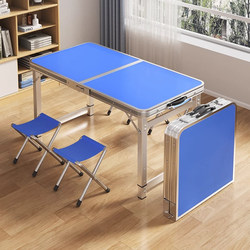 Folding Table for Outdoor Night Market Stalls, Portable Camping Dining Table and Chairs, Small Stall Table