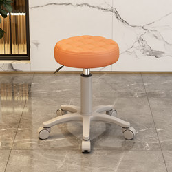 Beauty Stool with Adjustable Height and Swivel, Professional Chair for Barber Shops and Beauty Salons, Special Pulley Round Stool for Massage, Manicure, and Makeup