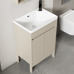 Floor-Standing Space Aluminum Bathroom Cabinet Combination Small Apartment Washbasin Bathroom Washbasin Ceramic Integrated Washbasin