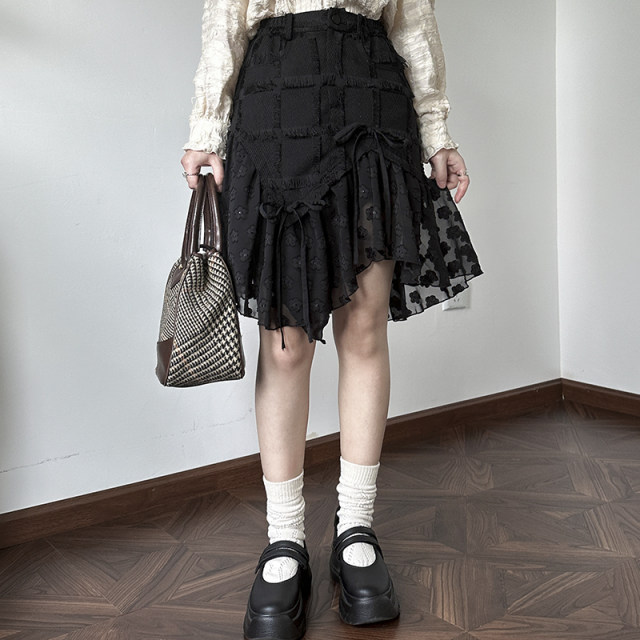Soft Lucy - Miss - Asymmetrical design sense original niche destroys fishtail a-line skirt