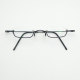 Japanese lower half of the metal super small square box glasses female with degree lens niche art anime glasses frame men

