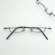 Japanese lower half of the metal super small square box glasses female with degree lens niche art anime glasses frame men
