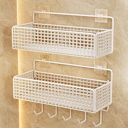 Bathroom Storage Rack Wall-Mounted No-Drill Wall Shelf for Bathroom Washroom Toilet Vanity Storage Rack