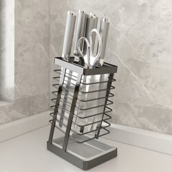 Stainless Steel Kitchen Knife Holder, Knife Rack, Storage Rack for Home Use, Countertop Knife Holder, Knife Stand, Storage Rack