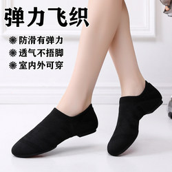 Cheerleading Dance Shoes, Women's Soft-Soled Practice Shoes, Children's Ballet Shoes, Adult Black Body Shape Chinese Dance Aerobics