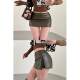 YoungGirlDay American hot girl sexy low waist zipper slit anti-exposure hip pu leather skirt short skirt