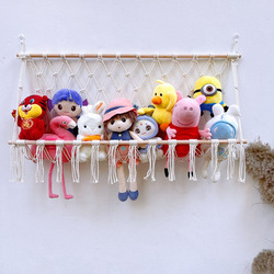 Nordic Style Hand-woven Doll Storage Net Bag Home Decoration Ins Creative Children's Room Toy Hook Hammock