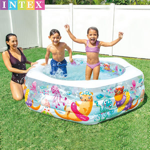 
Genuine INTEX Underwater World family paddling pool inflatable swimming pool children's ocean ball pool 56493 inflatable bottom
