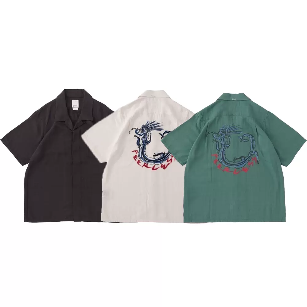 現貨] VISVIM Free Edge Shirt (Rayon)日系潮牌刺繡短袖襯衫-Taobao