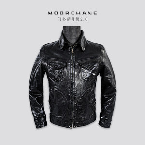 
Mochen Men's Mendosa Retro Leather Jacket Uncoated Horse Leather Lapel Men's Jacket Casual Short Spring and Autumn MP-966