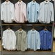 Women's long-staple cotton striped shirt long-sleeved commuting shirt R464805/464804/469422/469421