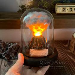 diy volcano night light volcanic eruption conch sea urchin birthday gift for girlfriend and boyfriend event salon decoration