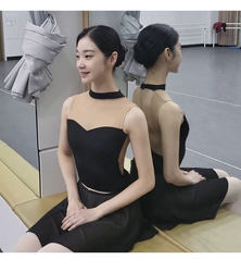 Dancewear, Gymnastics Wear, Adult Art Exam Halter High-Cut Leotard, Children's Ballet Performance Costume, Girls' Practice Clothes