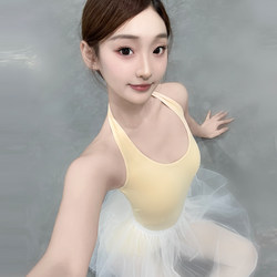 Ballet Costume for Women, Gymnastics Outfit for Art Exams, Chinese Dance Practice Outfit, Halter Neck Adult Dancewear, Yoga Leotard