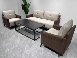 Small Apartment Sofa Living Room Reception Vip Chair Western Leather Disassembly Chair Manager Office Matching Office Sofa