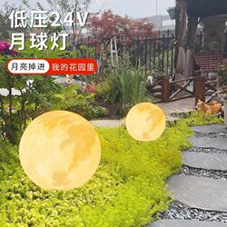 Low-Voltage 24V Moon Lamp Outdoor Waterproof Moon Lamp Garden Courtyard Solar Charging Luminous Lawn Floor Lamp