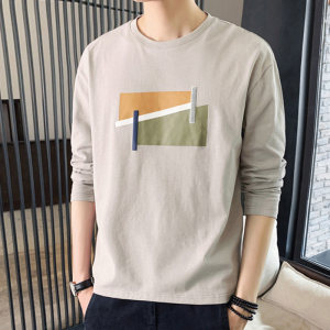 
Long-sleeved T-shirt men's spring and autumn tops underwear bottoming shirt sweatshirt trendy loose large-size men's clothes
