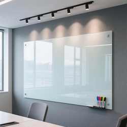 Tempered Glass Whiteboard Magnetic Office Meeting Explosion-Proof Easy-To-Wipe Hanging Teaching Whiteboard Erasable Conference Room