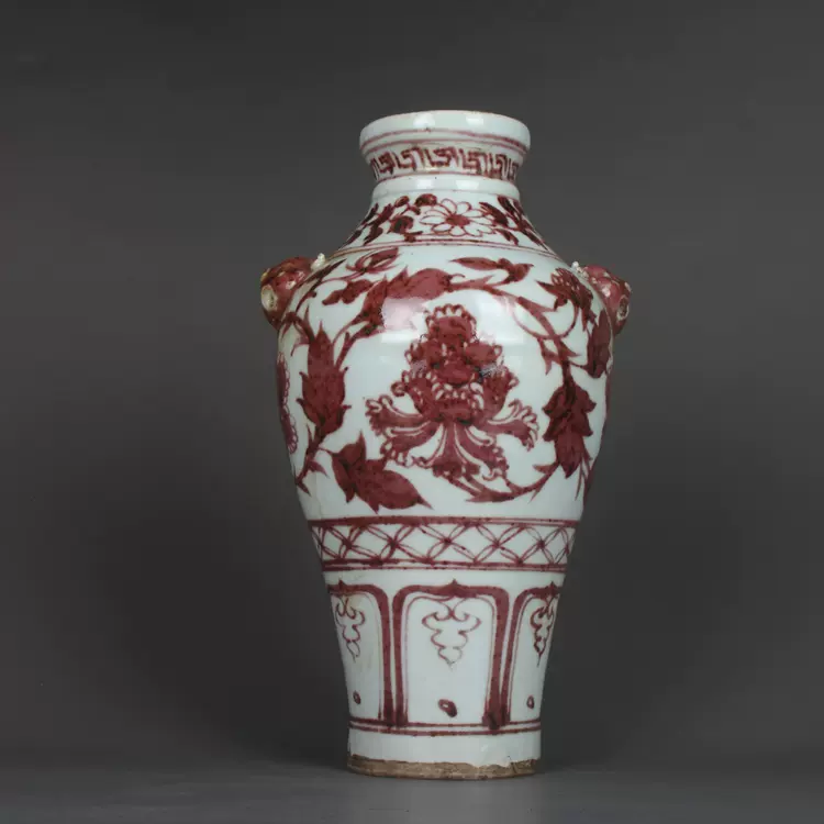 清康熙祭蓝釉四方琮式瓶花瓶古玩收藏品古董仿古陶瓷器精品摆件