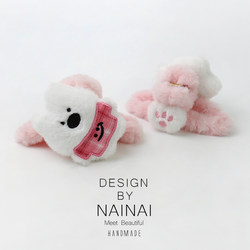 Autumn and Winter Cute Sweater Bear Plush Hair Clip New Style Hairpin Shark Clip Student Hairpin Female Back of the Head Hair Accessory