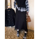 vogana Cannes home large size original gentle atmosphere and cunt lace splicing hidden wool A-line skirt